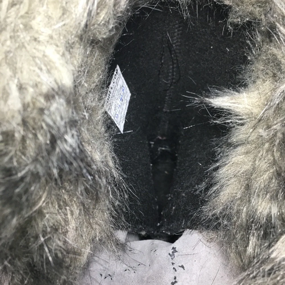 Womens Sorel Joan of Arctic Snow Gray Waterproof Leather Boots NL2429 Size 9.5