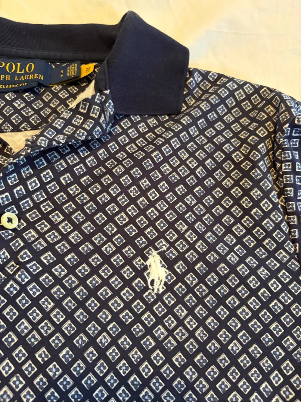 Ralph Lauren Polo Boys’ Navy Short Sleeve Shirt Size Small