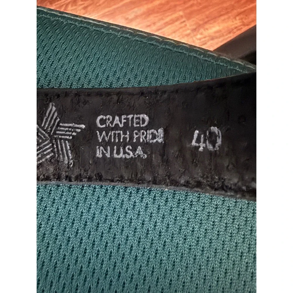 Genuine Leather Belt Size 40 Crafted With‎ Pride In USA Black Extra Holes