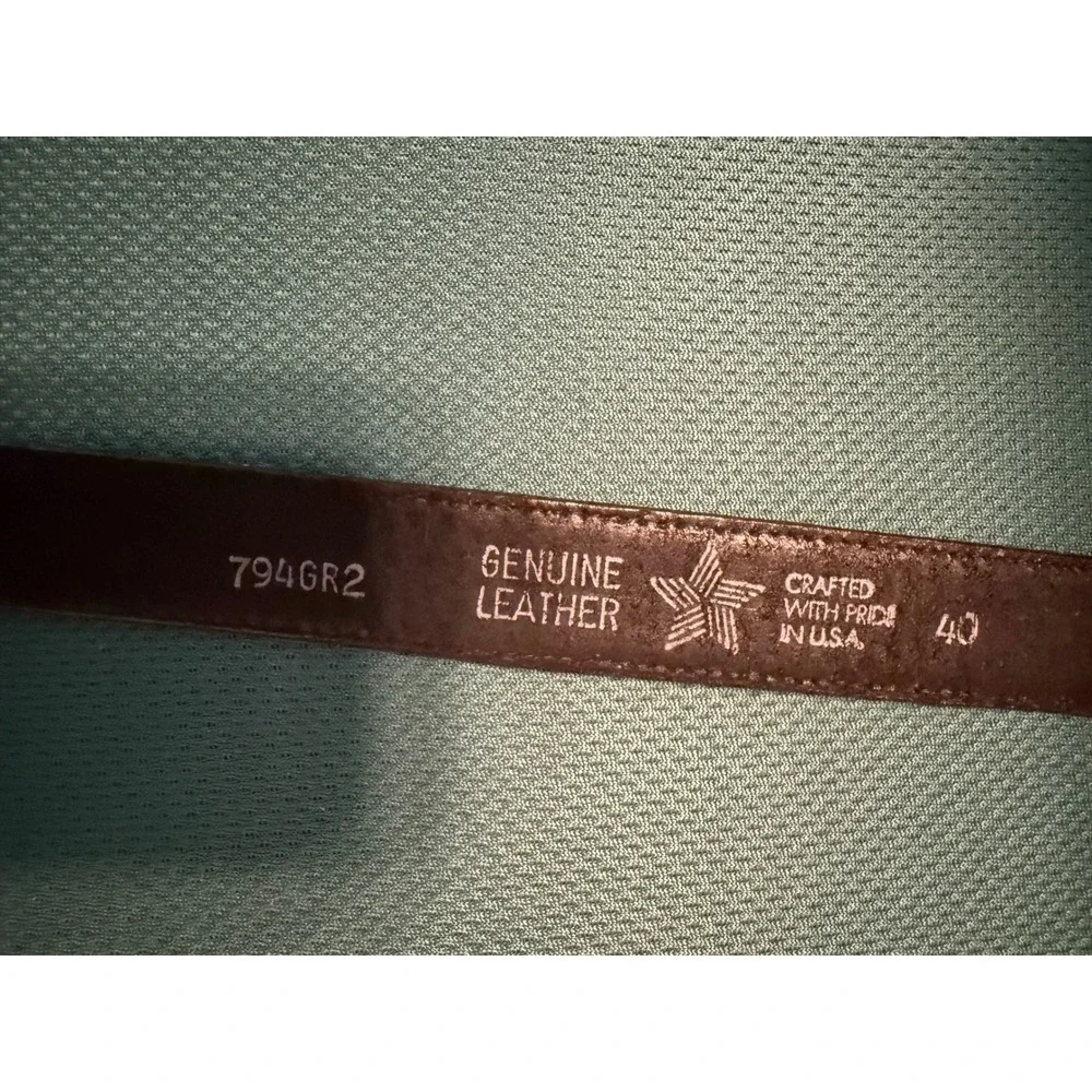 Genuine Leather Belt Size 40 Crafted With‎ Pride In USA Black Extra Holes