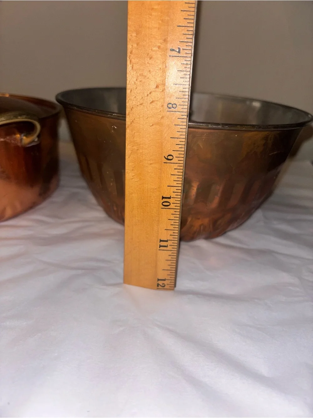 Copper Dutch Oven Pot Tagus Portugal with Lid and unbranded Bundt Cake Pan Mold