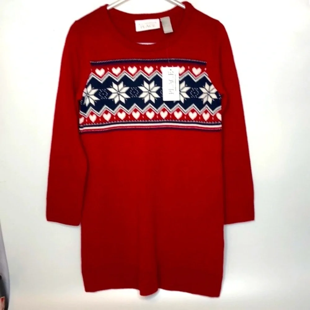 NWT‎ The Children’s Place Red Knitted Dress 4T