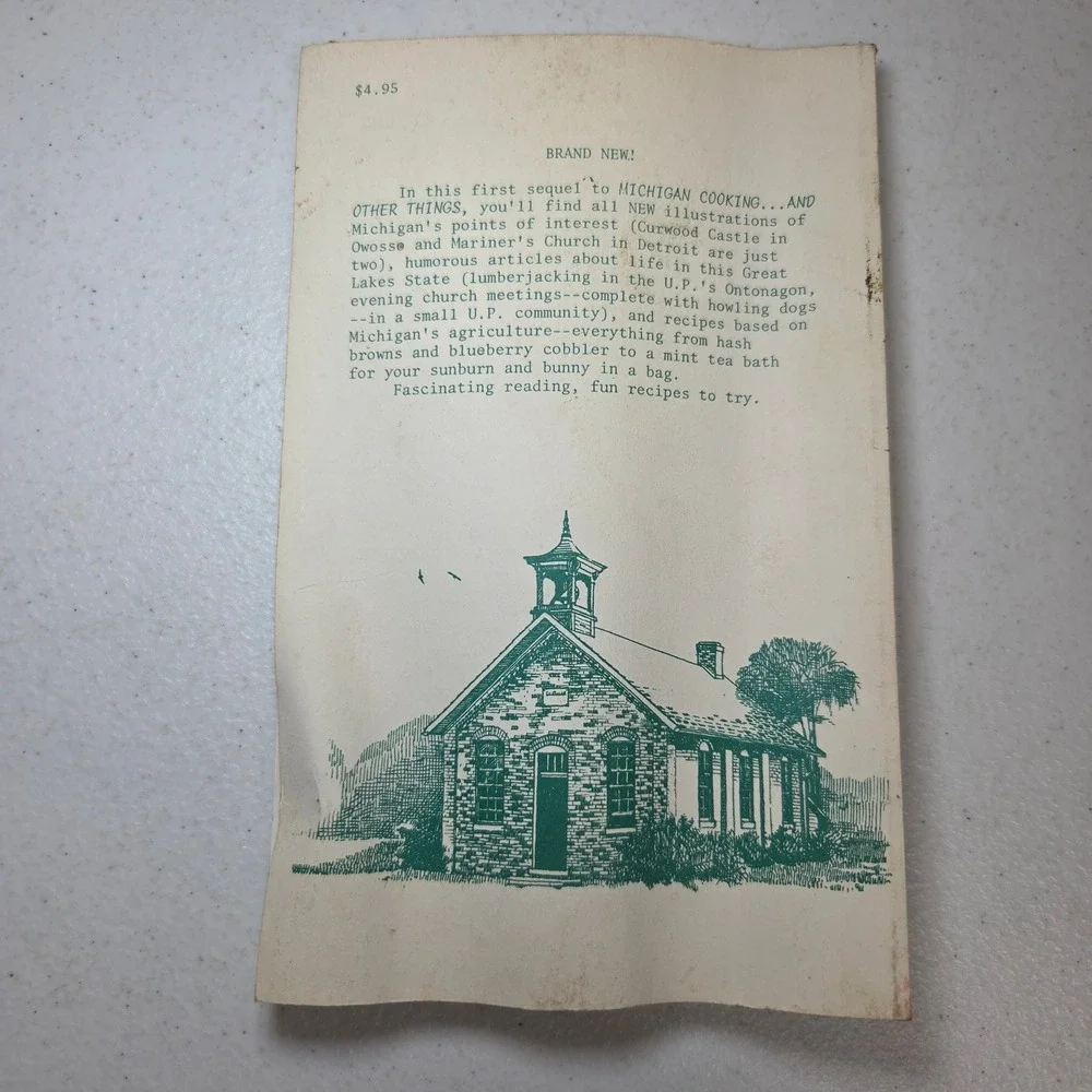 More Michigan Cooking and Other Things Carole Eberly 1st Ed 1981 Fayette Detroit