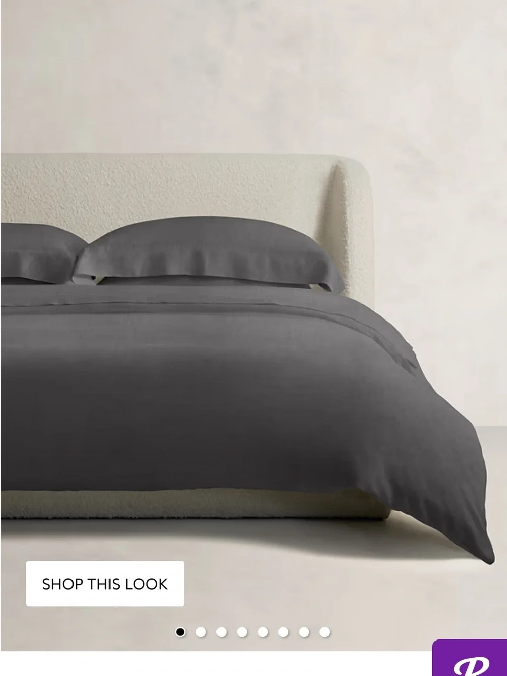 NWT Banana Republic Fine Linen Sheet Set - Cal King - Thunder (Charcoal)