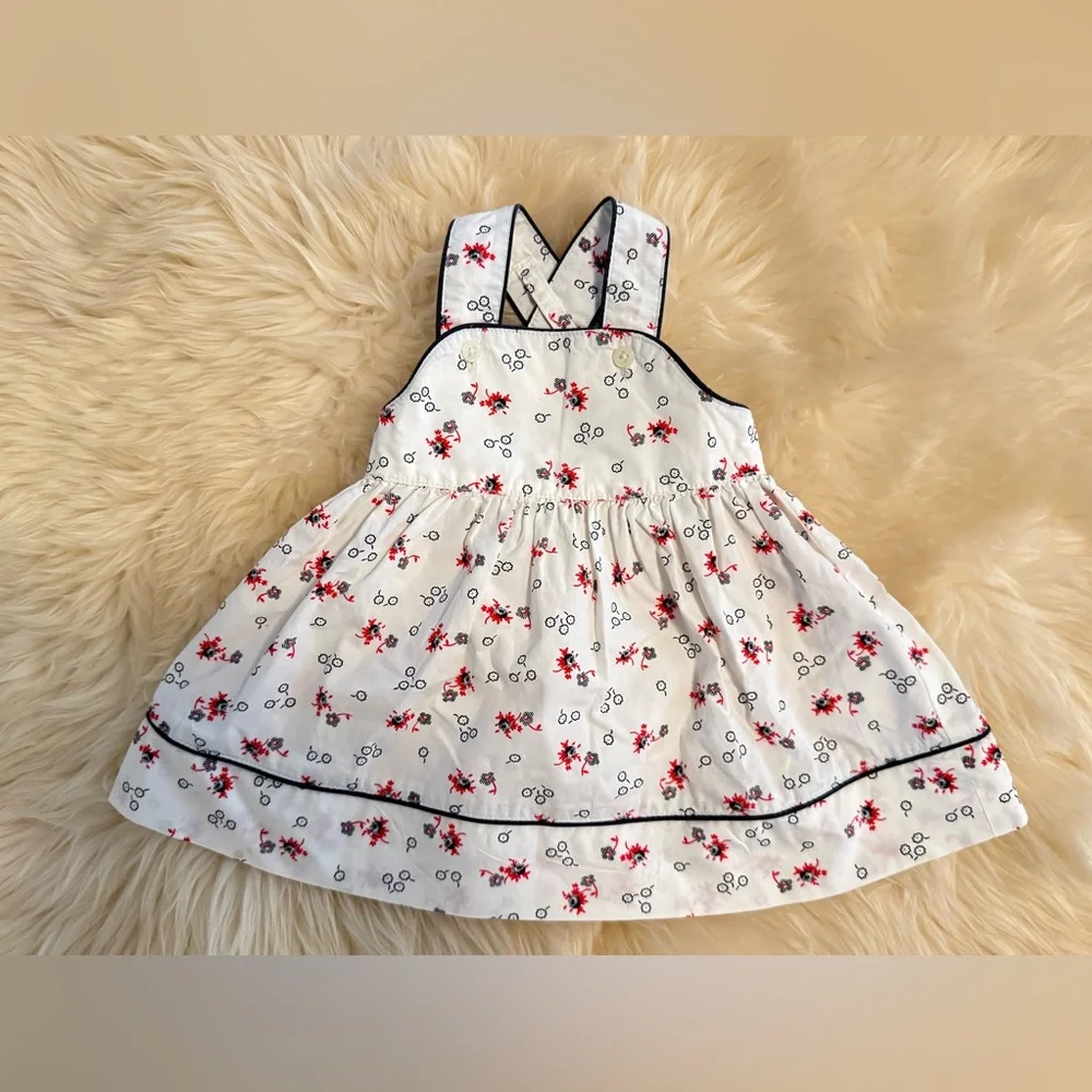 BabyGap‎ red white and blue pinafore dress