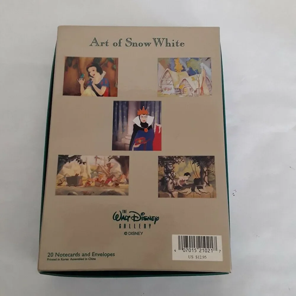 Art of Snow White Note Cards Walt Disney Gallery 19 count, Classic Fairytale,Ico