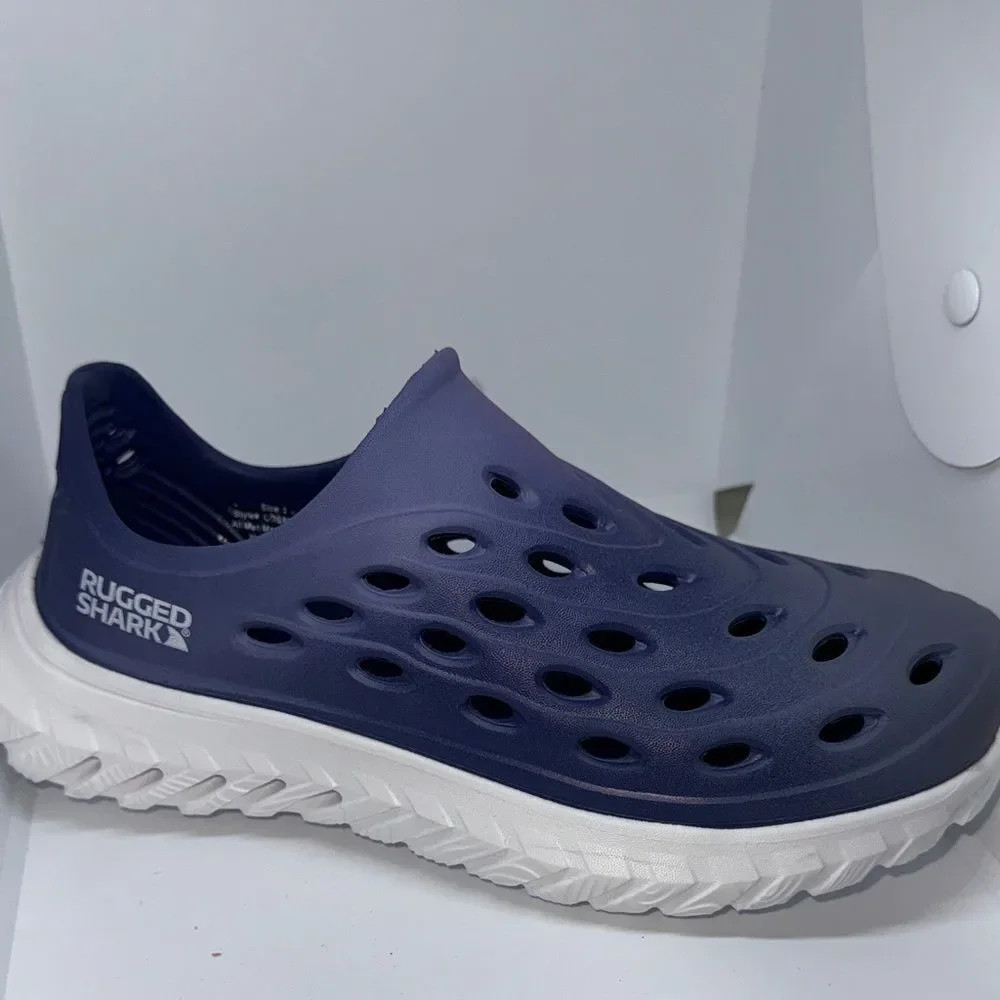 🔥 boys Kids Navy  Shoes by Rugged shark sz 2 New