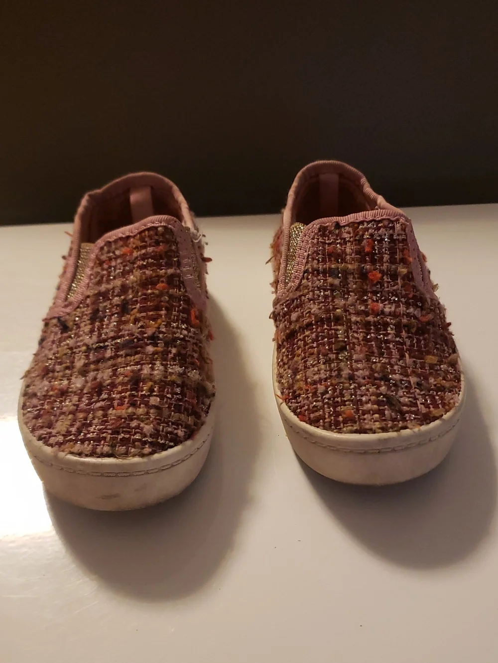 Carter's Pink Trim Multicolor Tweed Slip-On