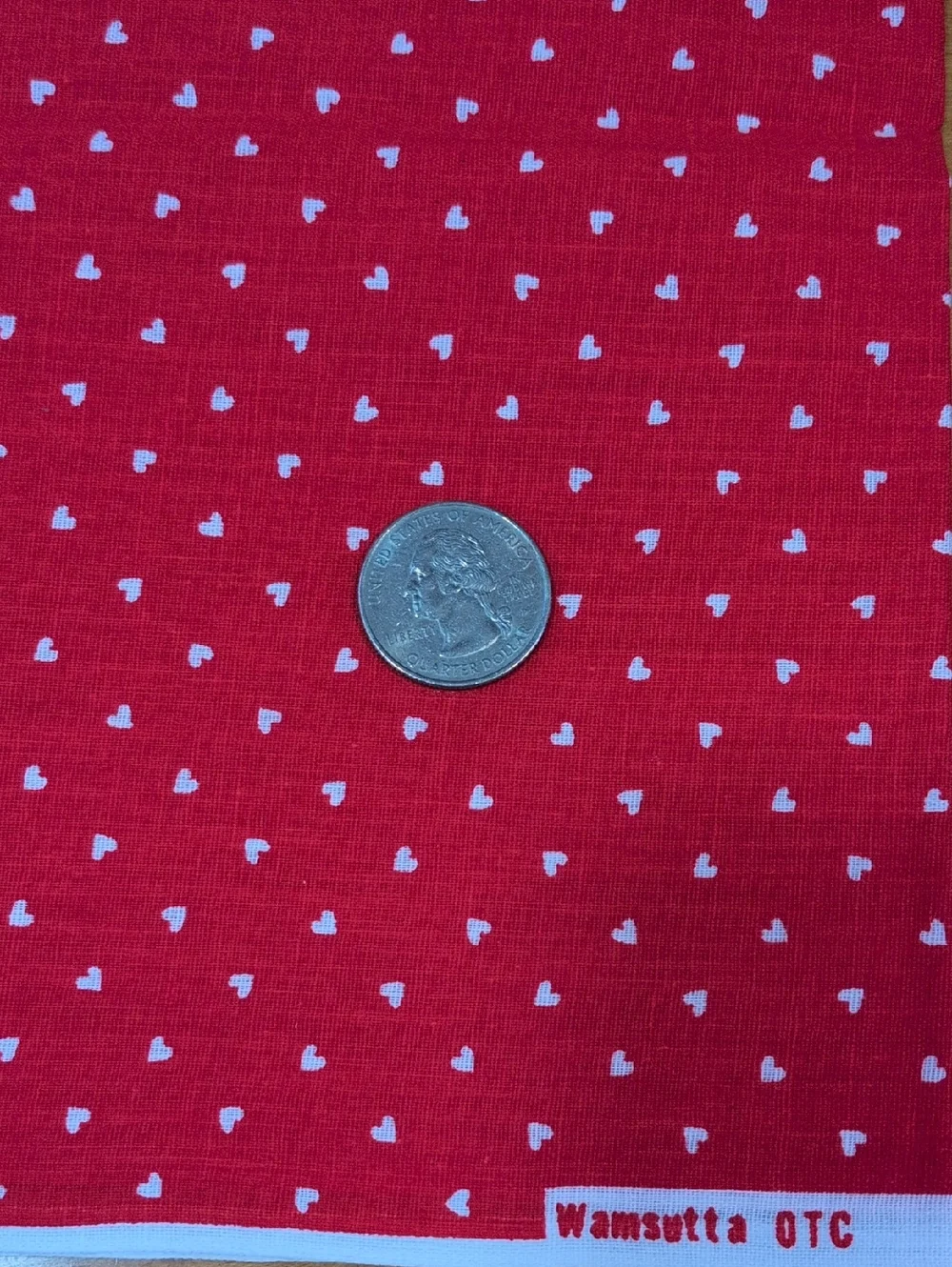 Wamsutta Ditsy Red Heart Cotton Fabric 45