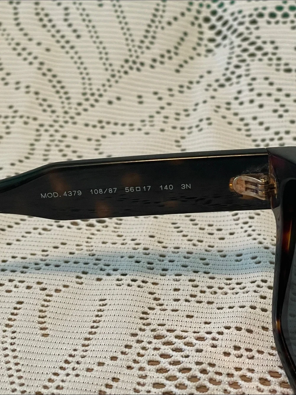 Versace Tortoiseshell Sunglasses with Black Lenses and Gold Logo Plaque