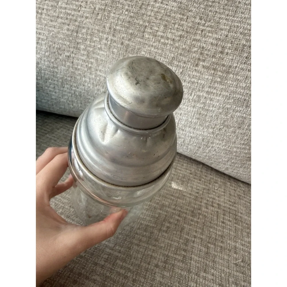 ART‎ DECO  GLASS COCKTAIL Margarita SHAKER 1930s Vintage Antique