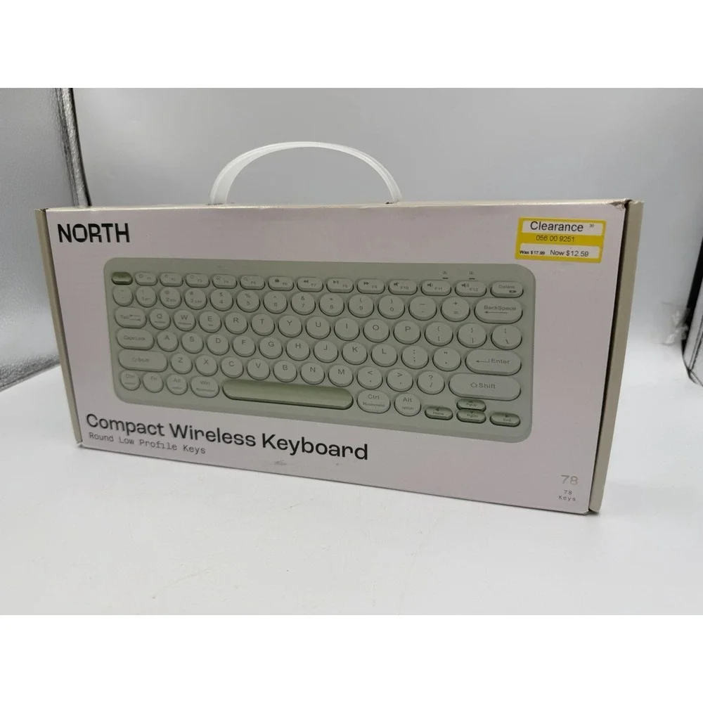 NEW IN BOX North Compact Round Key Wireless Keyboard - Mint Green