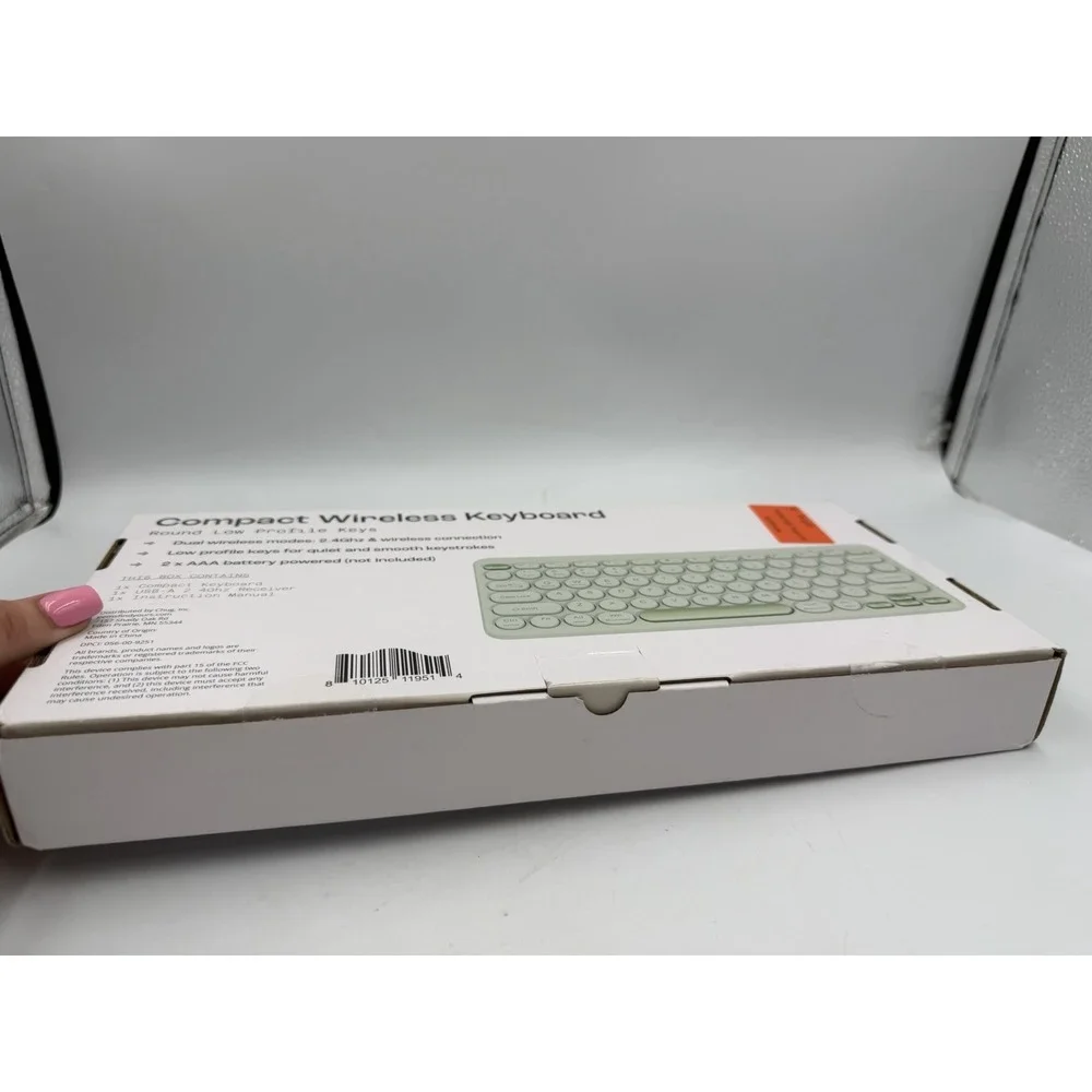 NEW IN BOX North Compact Round Key Wireless Keyboard - Mint Green