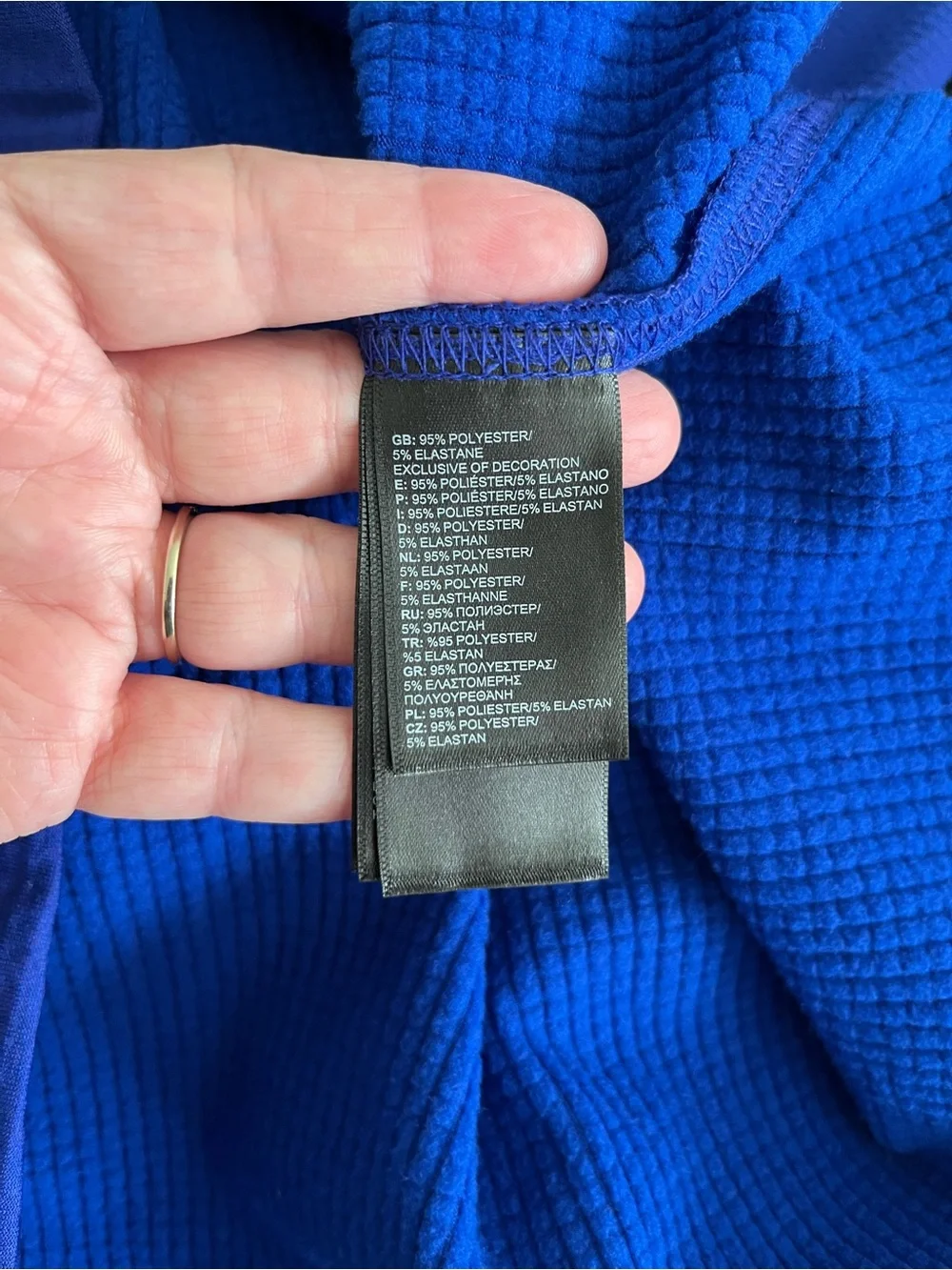 NWOT The North Face Men's Cobalt Blue Lightweight Waffle Knit Jacket Size XL