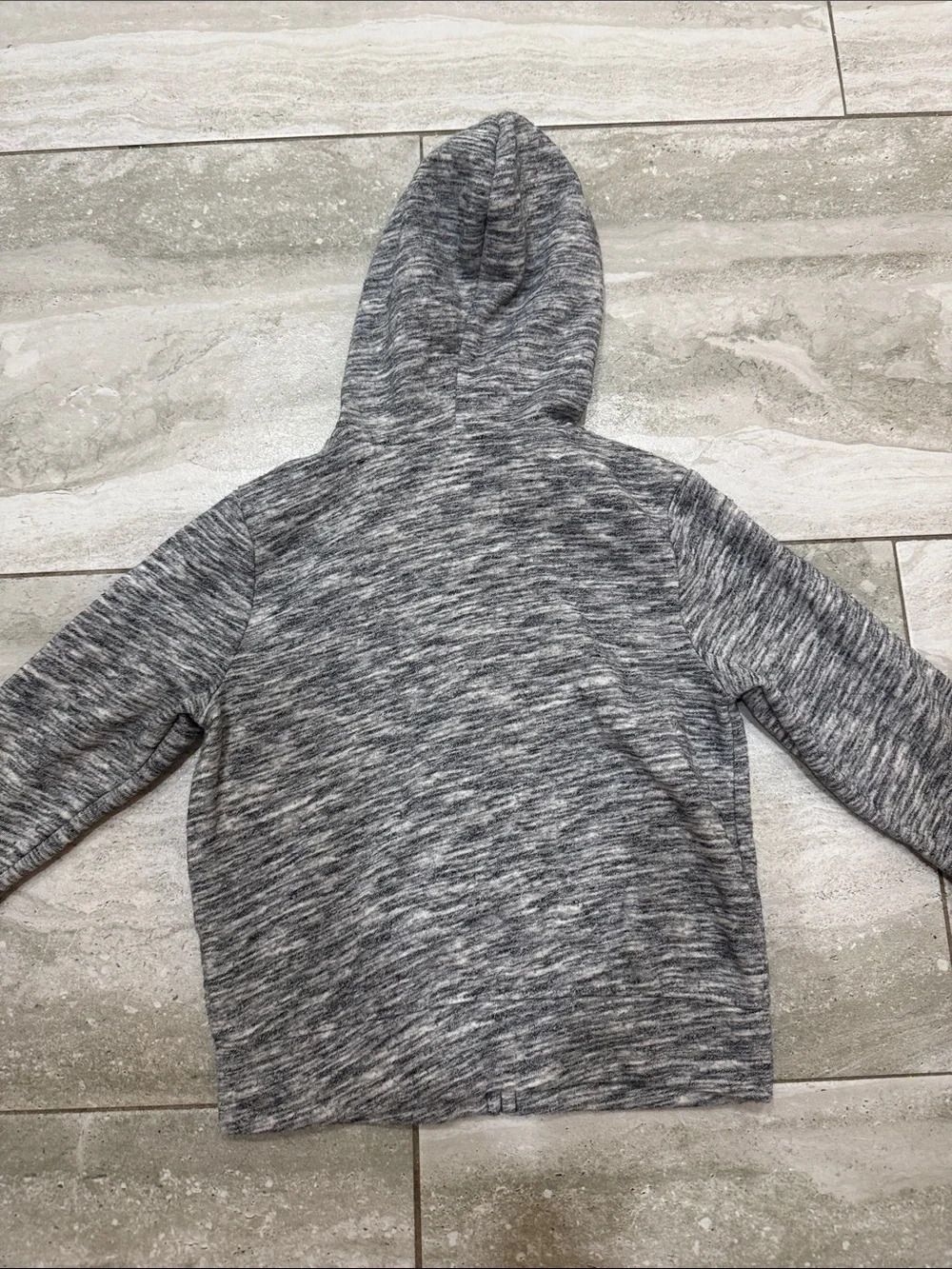 Old Navy Heather Gray Kids Hooded Zip Jacket
