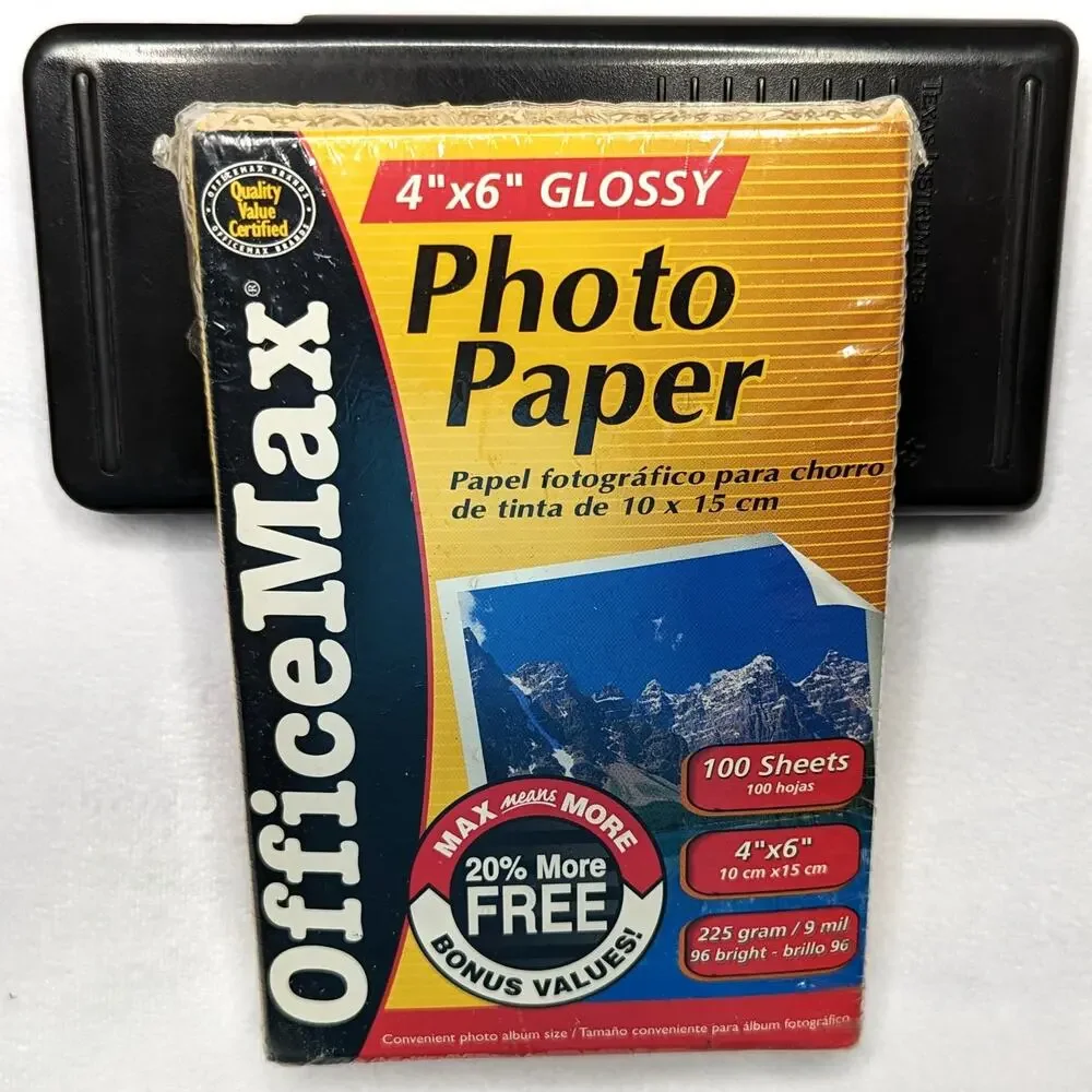 Office Max 4 x 6 Glossy Photo Paper 100 Sheets New Vintage