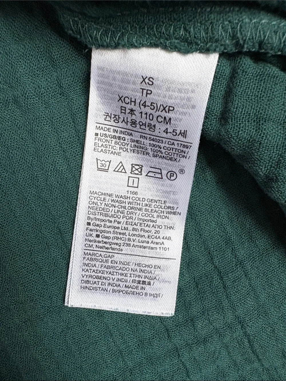 GAP girls teal