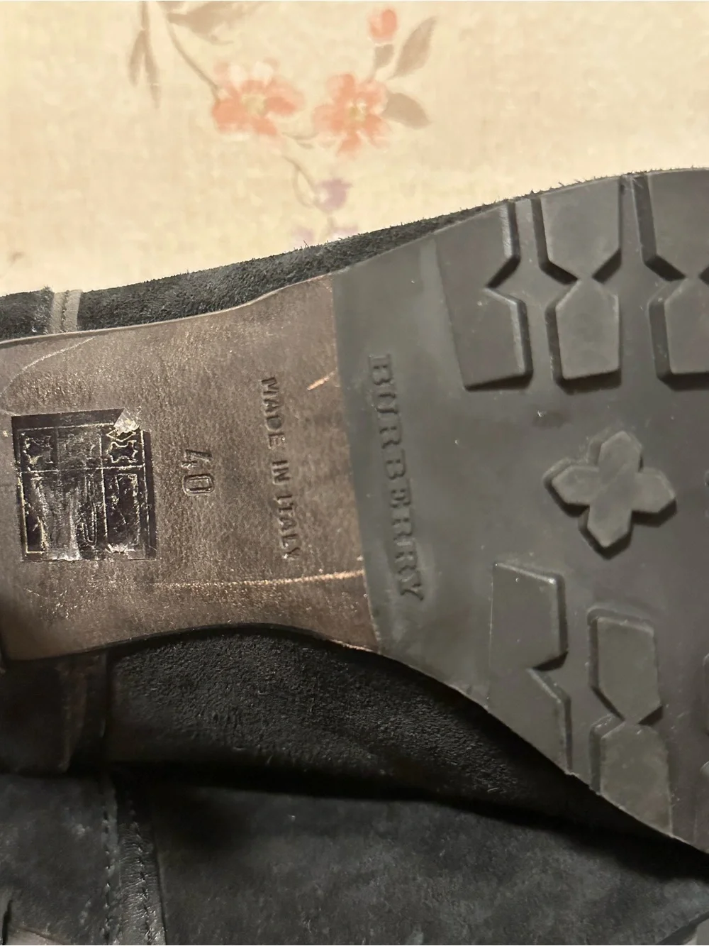 Burberry material suede