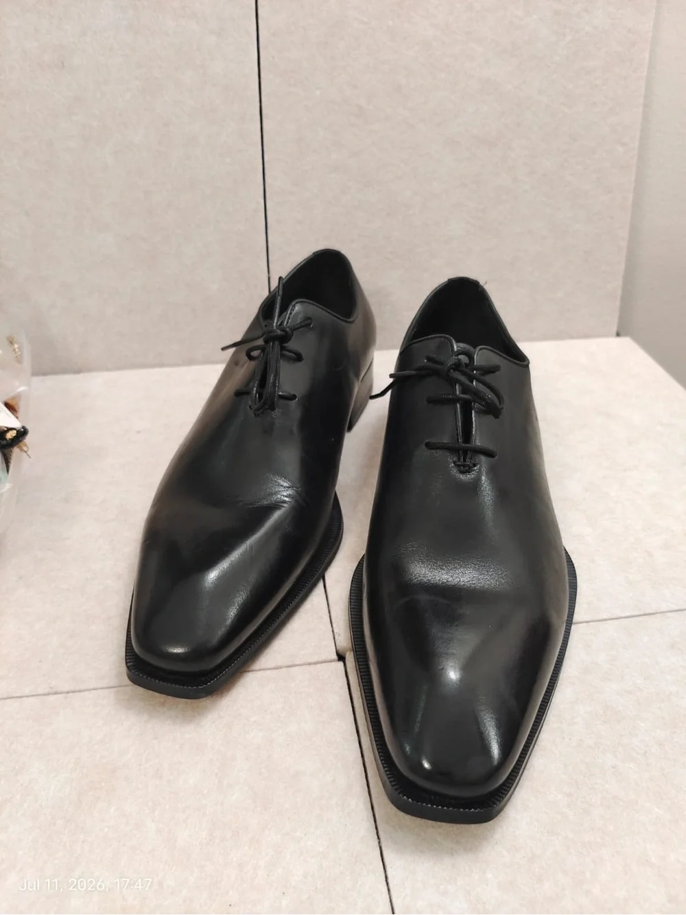NWOB Maison Forte Director Wholecut Oxford Men's Shoes Size 11 Black Leather