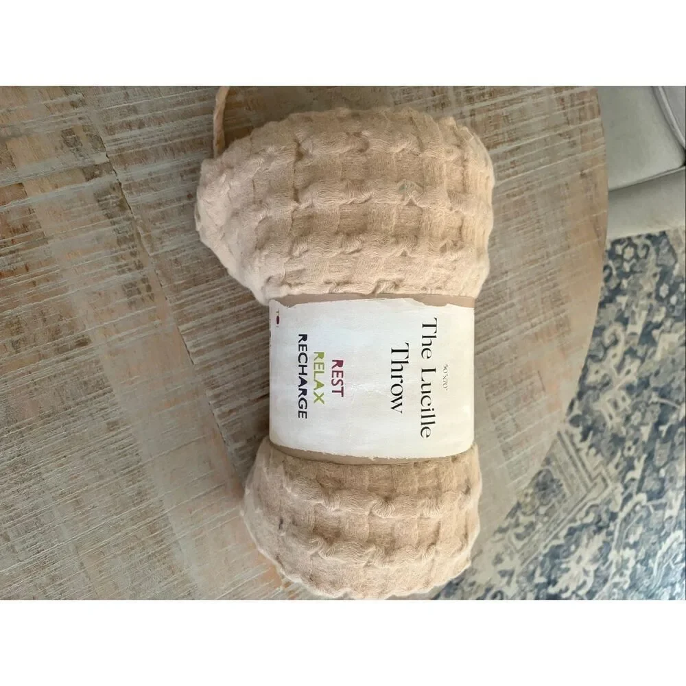 Anthropologie blanket 50x70” tasseled