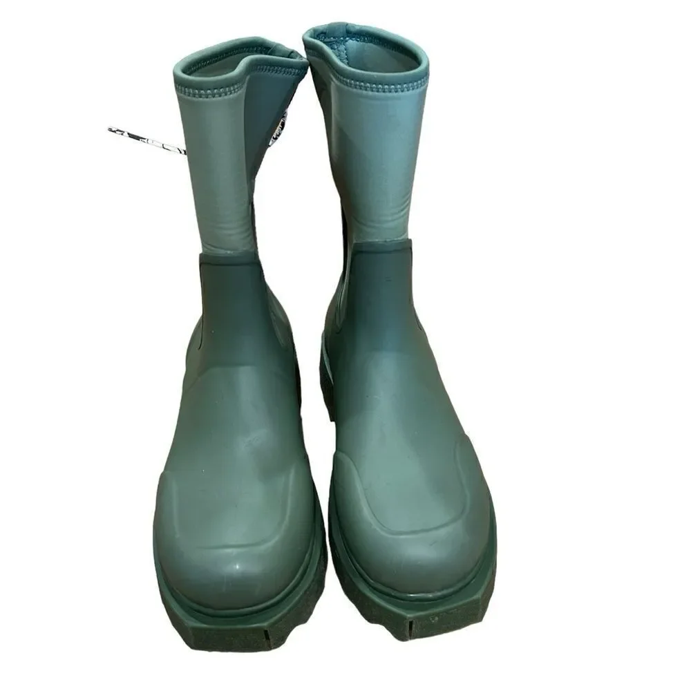 Revolve OFF-WHITE Zip-tie Rubber Rain Boots in Green (Women's)