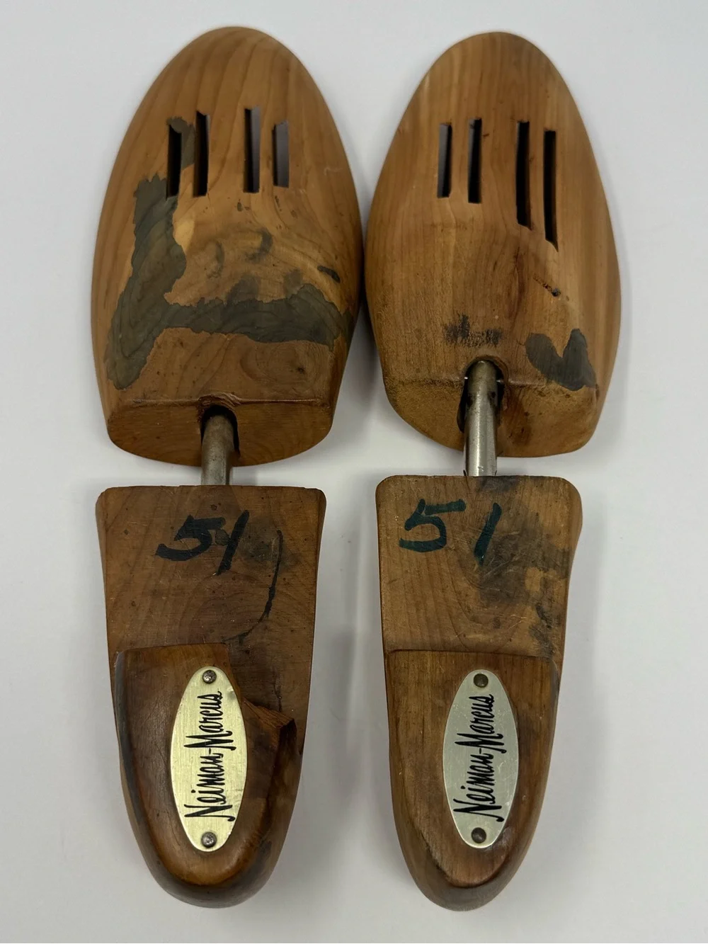 Vintage Neiman Marcus Cedar Shoe Trees Mens 12