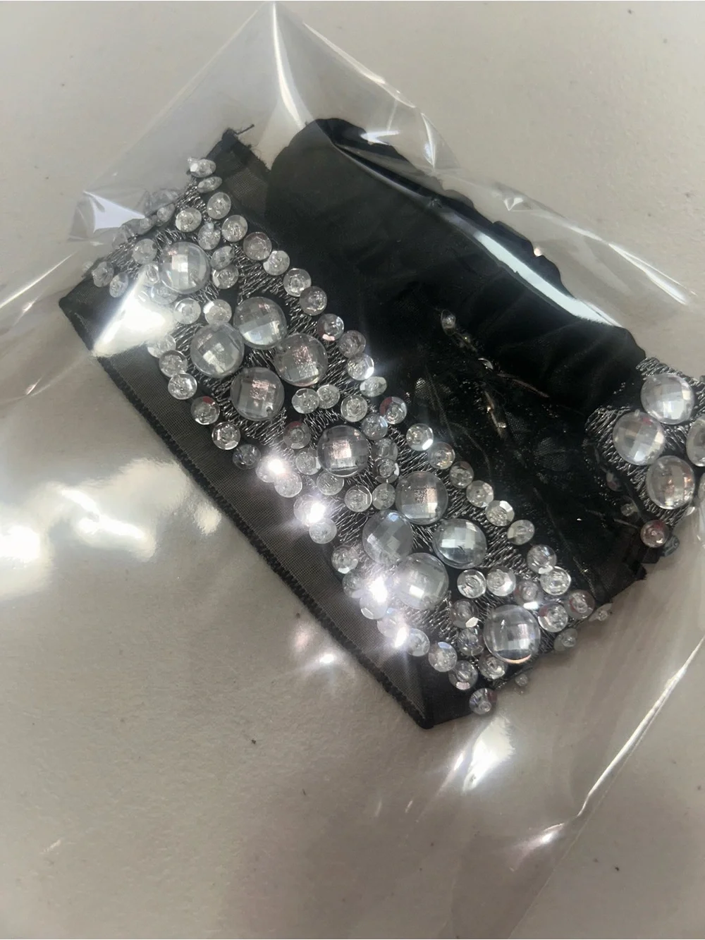Daytrip Black Headband with Crystal Embellishments