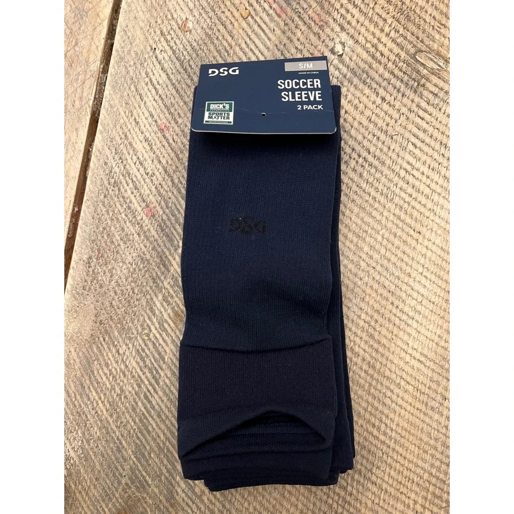 DSG Soccer Sleeve Kids‎ S/M Navy NEW 2 Pack Compression DSGSCRSLV01
