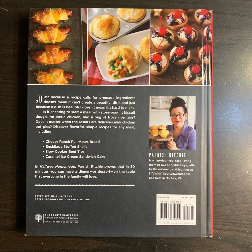 Halfway‎ Homemade Meals in a Jiffy Parrish Ritchie Hardcover Cookbook 2018