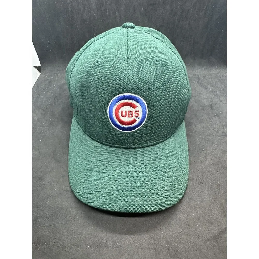 Vintage YUPOONG Chicago Cubs Green  Hat Cap, FlexFit‎ S-M