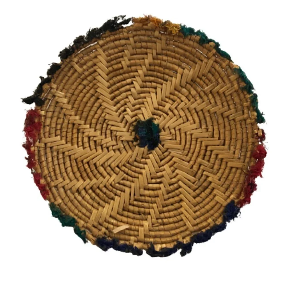 Vintage Hand Woven Basket Coiled Plate 10