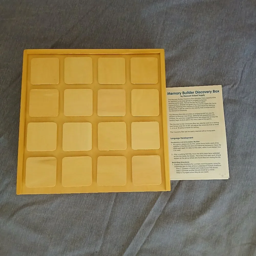Wooden Memory Builder Discovery Box, 2008 by Discount School Supply