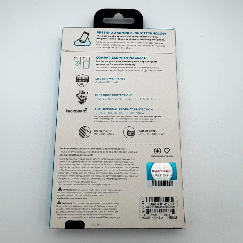 Speck Phone Case iPhone 13 Pro 6.1‎ MagSafe Presidio2 Grip