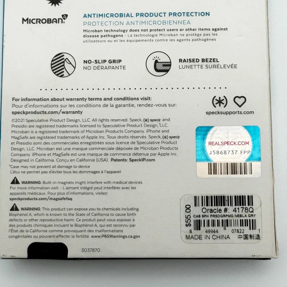 Speck Phone Case iPhone 13 Pro 6.1‎ MagSafe Presidio2 Grip
