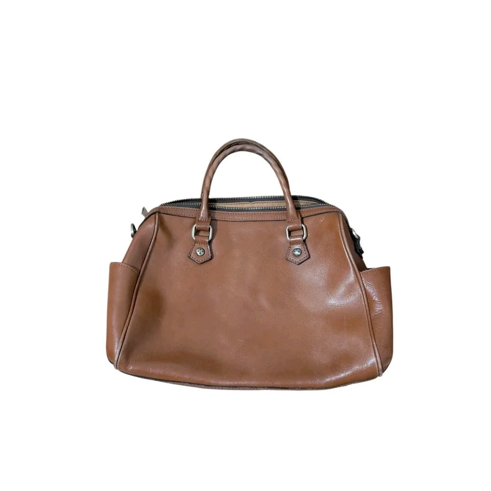 Patricia Nash Skye Satchel Leather‎ Purse Crossbody Handbag Brown