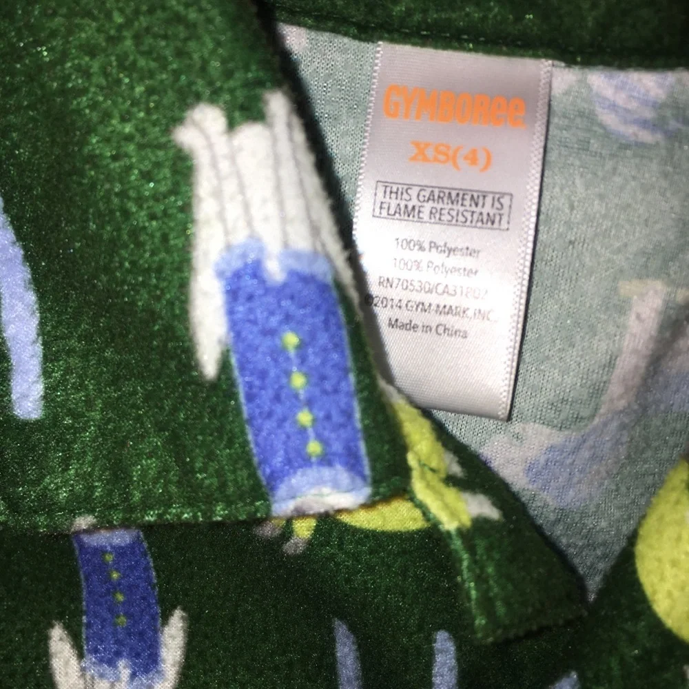 Gymboree Boys 4T Clothing Set Long Sleeve shirt Football  and Green Dog pjs