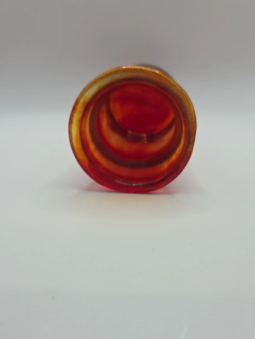 Amber Blown Glass 5 Inch Vase. Vintage