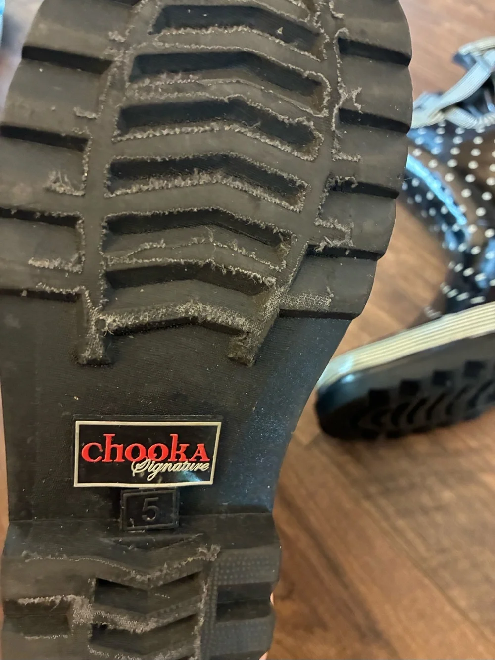 Women’s Chooka Black Polka Dot Rain Boots