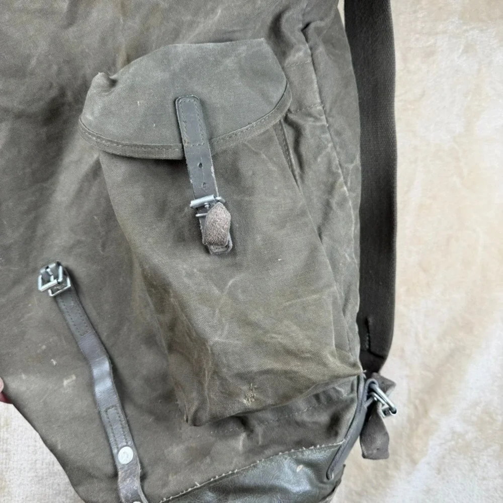 Vintage West German Military Mountain Rucksack Canvas Backpack Olive Drab 1981