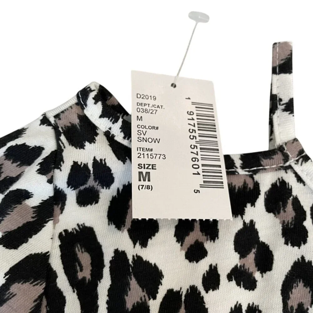NEW Children's Place M (7/8) Leopard Cold Shoulder Dress