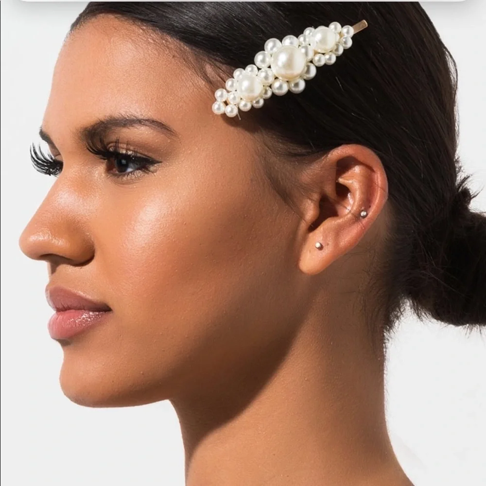 Pearls of wisdom hair clip barrette NWT