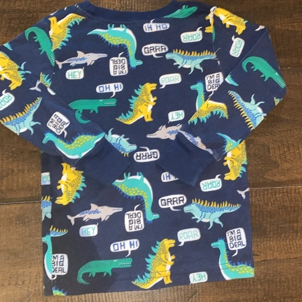 CARTERS blue dinosaur top size 2T