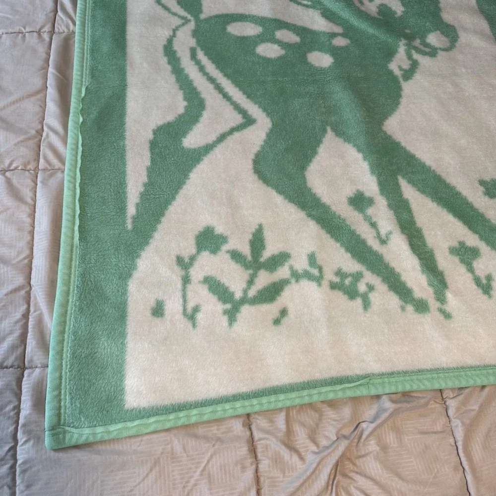 Vintage Disney Bambi Baby Blanket Crib Blanket 36