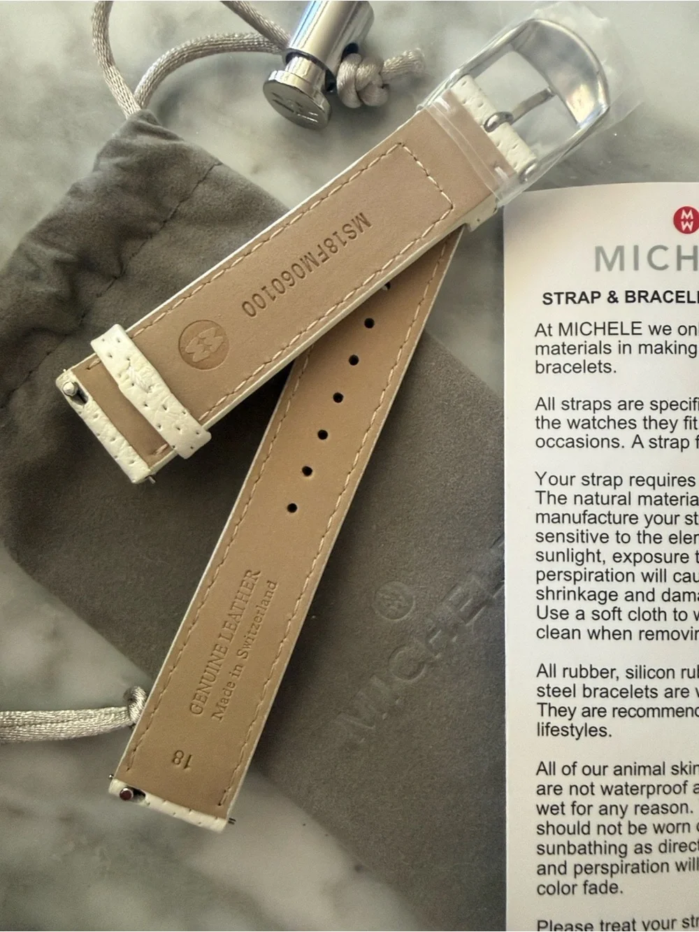 Michele rectangular watch