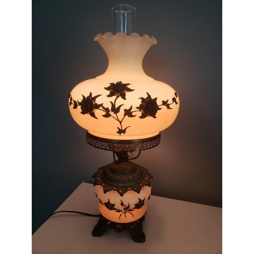 Vintage Hollywood Regency Falkenstein‎ Victorian Gothic Gone Wind Hurricane Lamp