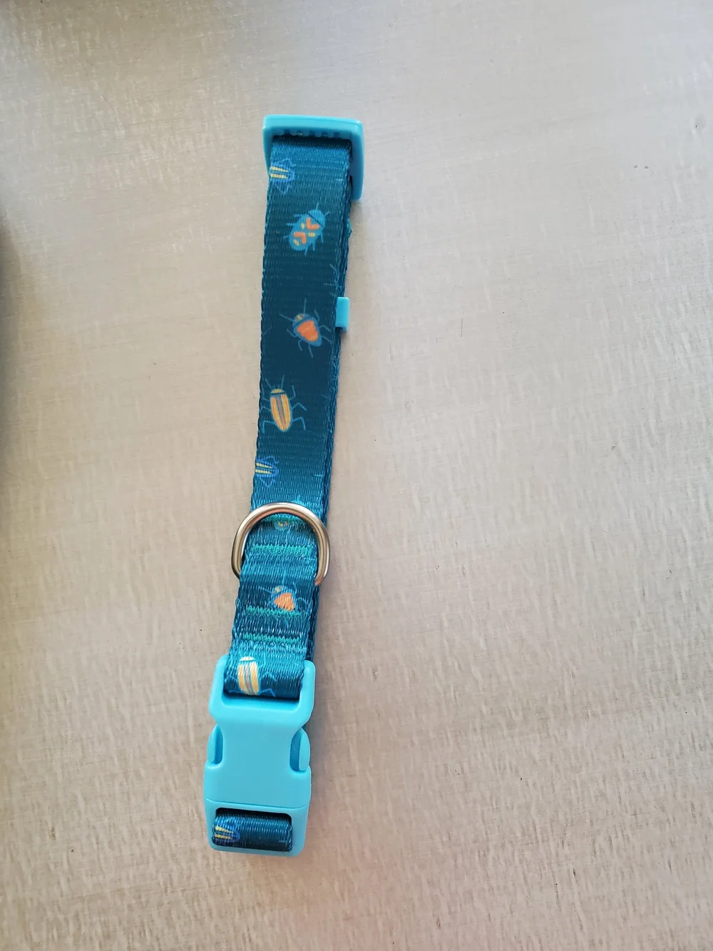 Top Paw Pink Champagne and Blue Bugs Nylon Collar and Leash Set - 2 Sets