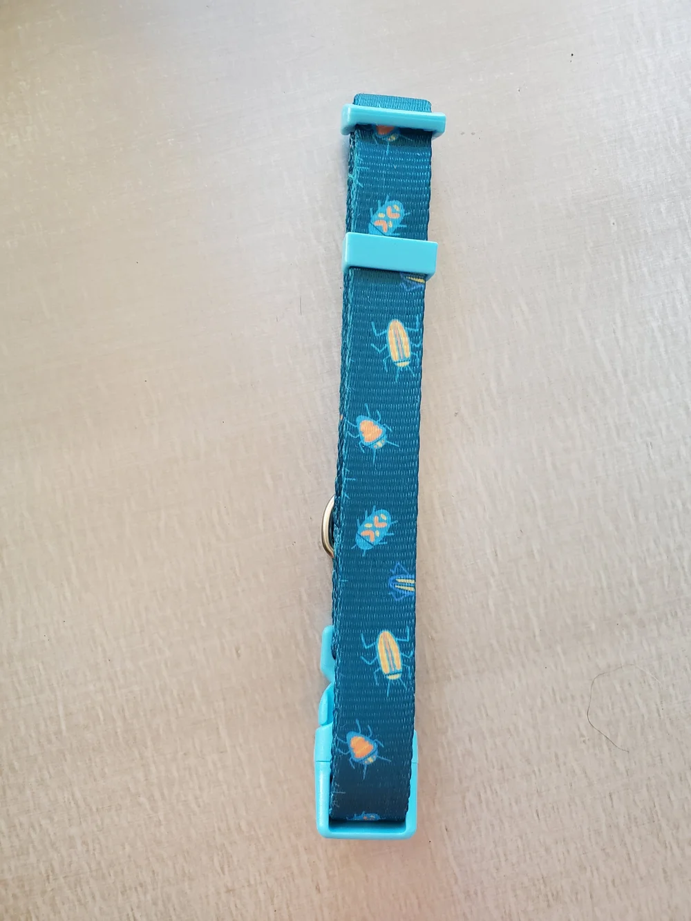 Top Paw Pink Champagne and Blue Bugs Nylon Collar and Leash Set - 2 Sets