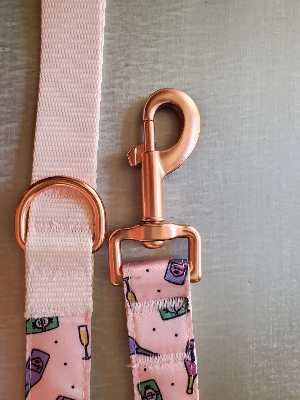 Top Paw Pink Champagne and Blue Bugs Nylon Collar and Leash Set - 2 Sets