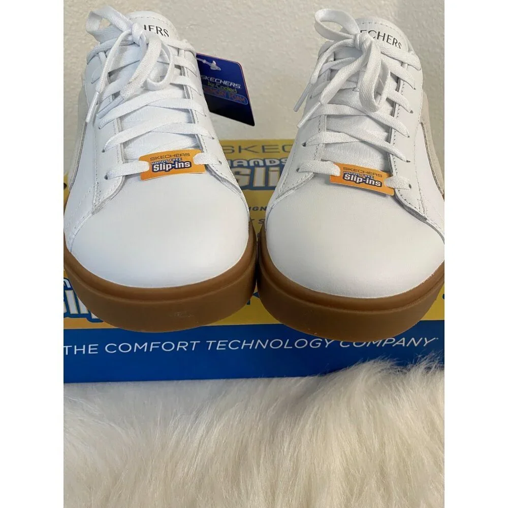 Skechers Mens Slip-ins Eden LX - Strando Hands Free Memory Foam Size 9 White