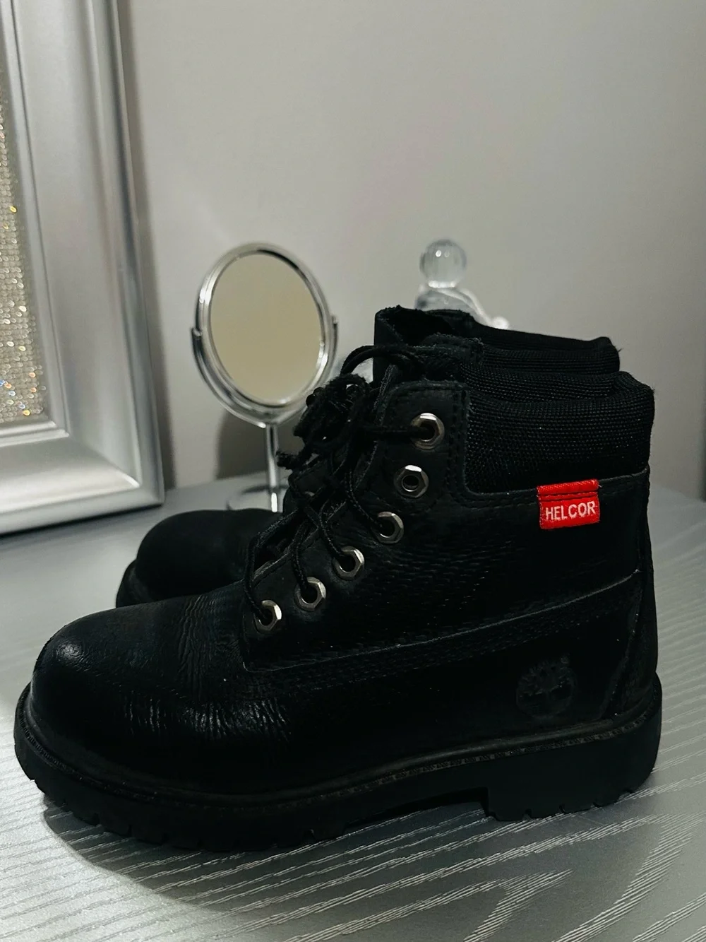 Timberland Kids Black Lace-Up Ankle Boots